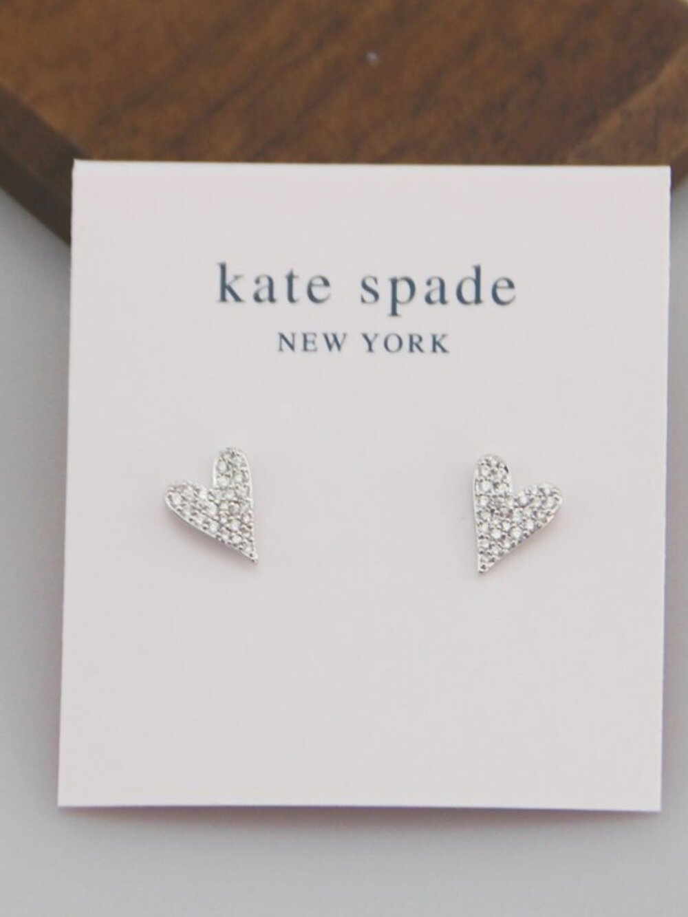 Kate Spade Heart Inlaid Stud Earrings